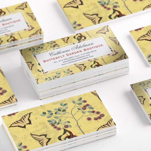 Butterflies Botanische  Chinoiserie Visitekaartje