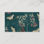 Butterflies Botanische  Donkergroene elant Visitekaartje (Achterkant)