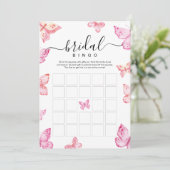 Butterflies Bridal bingo Shower Kaart (Staand voorkant)