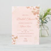 Butterflies Bridal Shower Invitation Kaart (Staand voorkant)