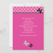 Butterflies Bridal Shower Invitation Kaart (Achterkant)