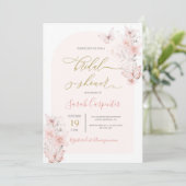 Butterflies Bridal Shower Invitation Kaart (Staand voorkant)