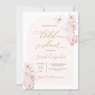Butterflies Bridal Shower Invitation Kaart