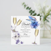 Butterflies Bridal Shower Invitation Kaart (Staand voorkant)