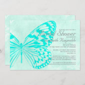 Butterflies Bridal Shower Invitations Kaart (Voorkant / Achterkant)