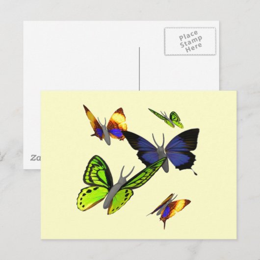 Butterflies Briefkaart (Voorkant / Achterkant)