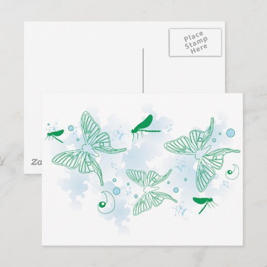 Butterflies Briefkaart (Voorkant / Achterkant)