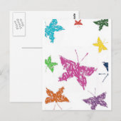 Butterflies Briefkaart (Voorkant / Achterkant)
