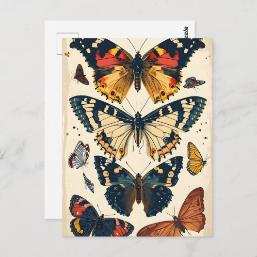 Butterflies Briefkaart (Voorkant / Achterkant)