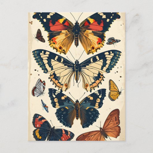  Butterflies Briefkaart (Voorkant)