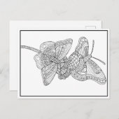 Butterflies Briefkaart Design - Colour Kaart (Voorkant / Achterkant)