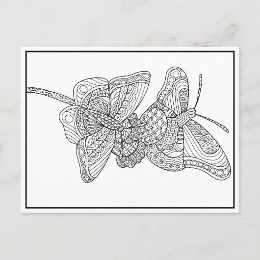 Butterflies Briefkaart Design - Colour Kaart (Voorkant)