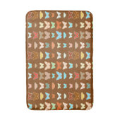 Butterflies, bruin, turquoise en koraal badmat (Voorkant Verticaal)
