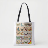 Butterflies bugs Blad Muziek Ephemera Art Tote Bag (Voorkant)