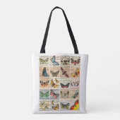 Butterflies bugs Blad Muziek Ephemera Art Tote Bag (Achterkant)