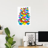 Butterflies. Butterflies. Poster (Thuiskantoor)