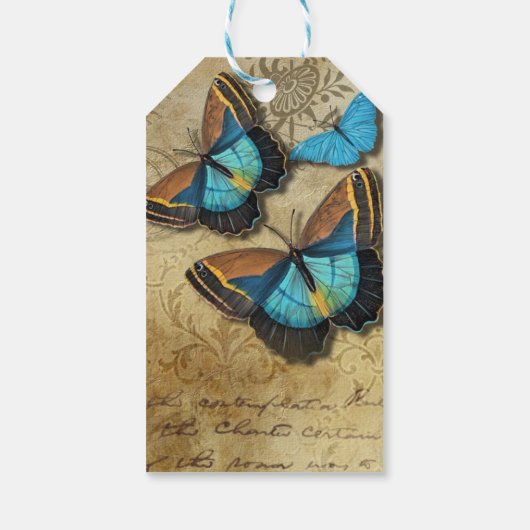 Butterflies Cadeaulabel (Achterkant)