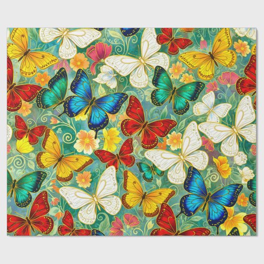 Butterflies Cadeaupapier (Vlak)