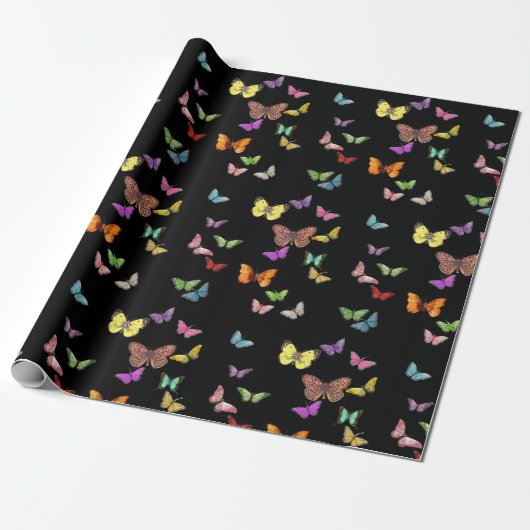 Butterflies Cadeaupapier (Uitgerold)