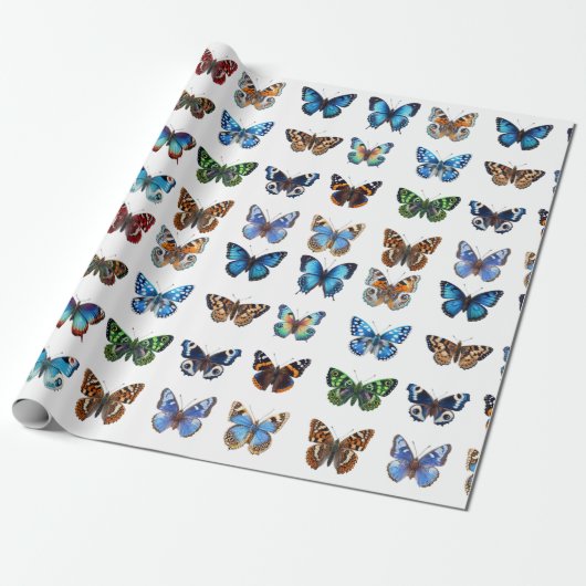 Butterflies Cadeaupapier (Uitgerold)