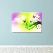 Butterflies Canvas Afdruk (Insitu (Houten vloer))