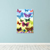 Butterflies Canvas Afdruk (Insitu (Houten vloer))