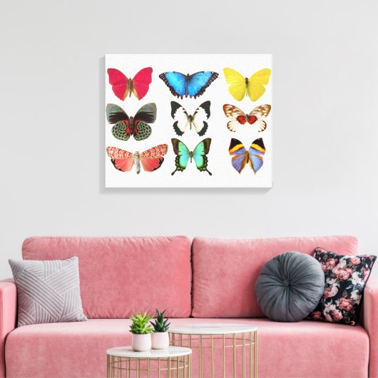 Butterflies Canvas Afdrukken (Insitu (Woonkamer))