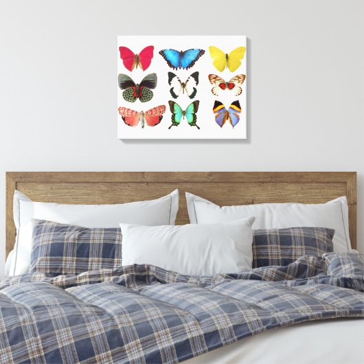 Butterflies Canvas Afdrukken (Insitu (Slaapkamer))