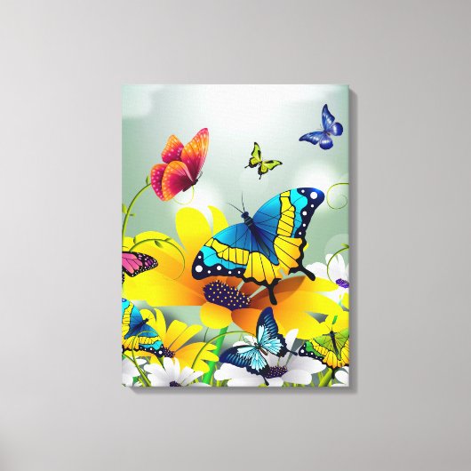  Butterflies Canvas Afdrukken (Voorkant)