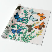 Butterflies, Caterpilars van William Forsell Kirby Cadeaupapier (Uitgerold)