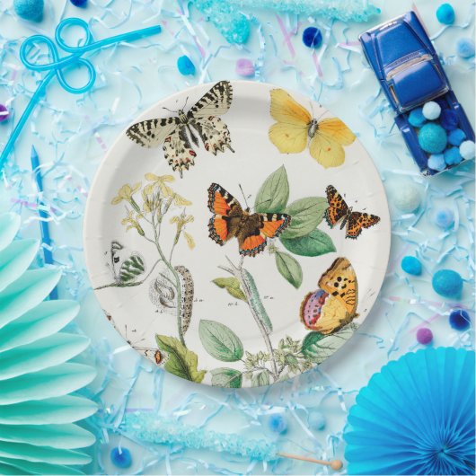 Butterflies, Caterpilars van William Forsell Kirby Papieren Bordje (Feest)