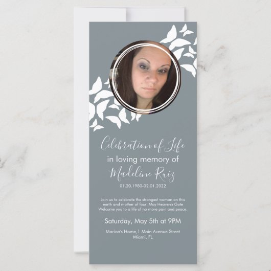 Butterflies Celebration of Life Photo (Voorkant)