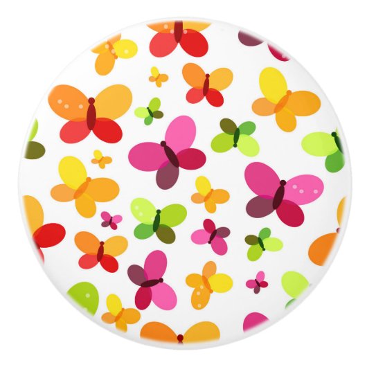 Butterflies Ceramic Cabinet Knoop Keramische Knop (Voorkant)