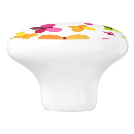 Butterflies Ceramic Cabinet Knoop Keramische Knop (Zijkant)