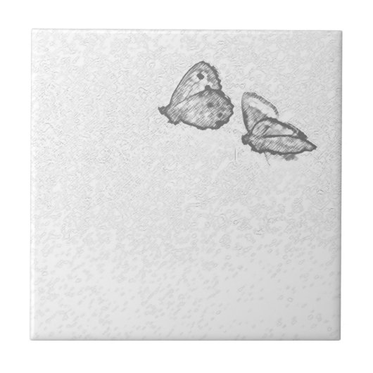 Butterflies Ceramic Tile Tegeltje (Voorkant)