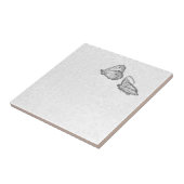 Butterflies Ceramic Tile Tegeltje (Zijkant)