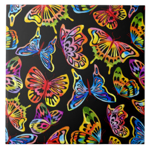 Butterflies Ceramic Tile Tegeltje