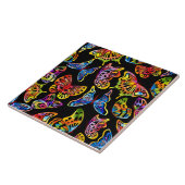 Butterflies Ceramic Tile Tegeltje (Zijkant)