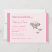 Butterflies Christening Invitations Kaart (Voorkant)