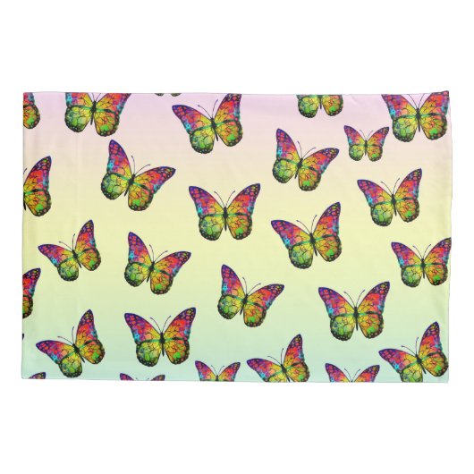 BUTTERFLIES COLORFUL ABSTRACT KUSSENSLOOP (Achterkant)