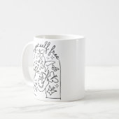 BUTTERFLIES CONTINUEUZE LIJN VRIJ VASTGESTELD KOFFIEMOK (Voorkant links)