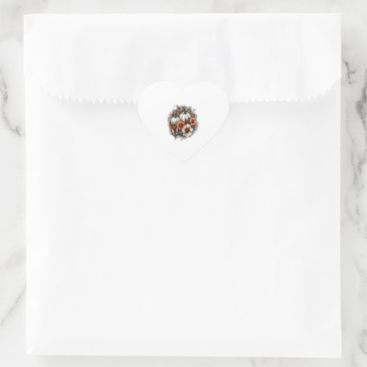 Butterflies Country Pumpkin Hart Sticker (Tas)