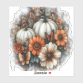 Butterflies Country Pumpkin Sticker (Vel)