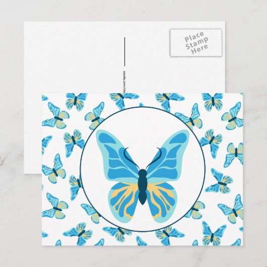 Butterflies Custom Colours Graphic Briefkaart (Voorkant / Achterkant)