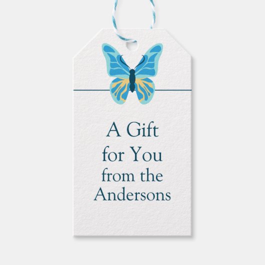 Butterflies Custom Colours Graphic Cadeaulabel (Voorkant)