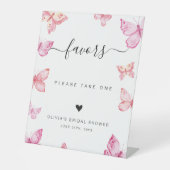 Butterflies Custom Favors Sign Reclamebord Met Voetstuk (Voorkant)