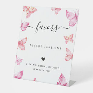 Butterflies Custom Favors Sign Reclamebord Met Voetstuk