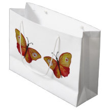 Butterflies Custom Gift Bag - Groot, glanzend