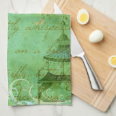 Butterflies dansen op een Breeze keukenhanddoek (Quarter Fold)