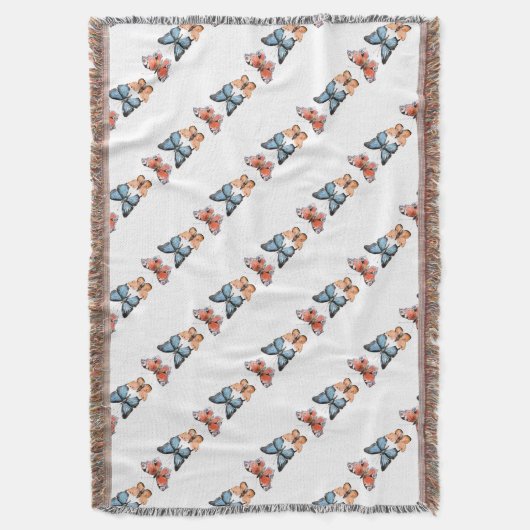 Butterflies Deken (Voorkant Verticaal)